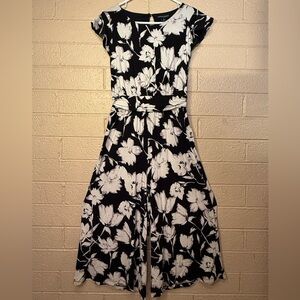 Cynthia Rowley Black and White Floral jumpsuit